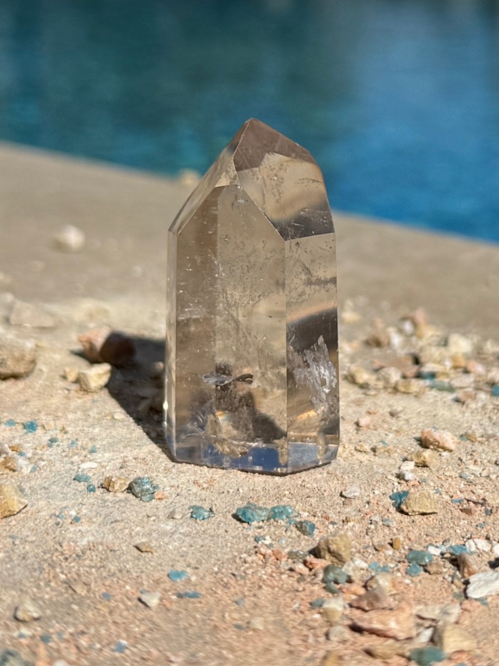 Brazilian Light Smoky Quartz Crystal Tower/Sheer Light Brown Crystal